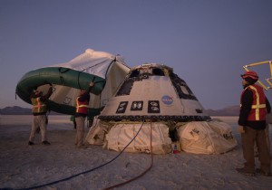 Where is the Starliner capsule that is to take astronauts to the ISS? 