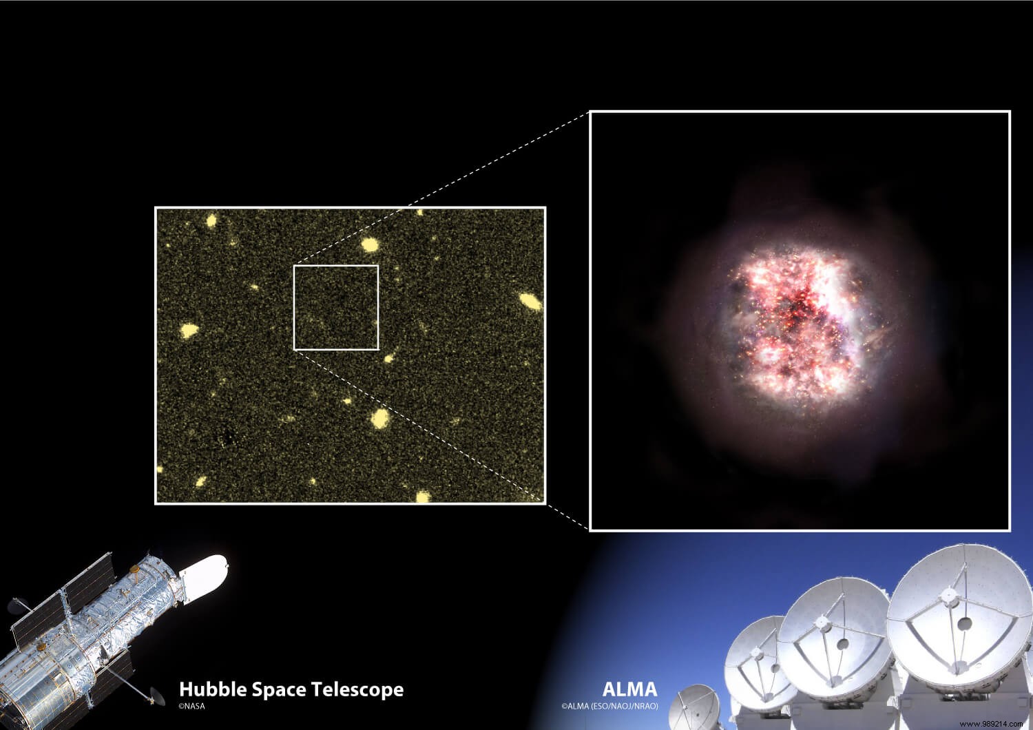 Astronomers Spot Two  Invisible  Primitive Galaxies 