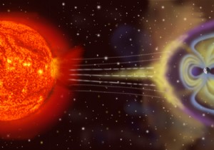 First signature of a magnetic field detected on an exoplanet 