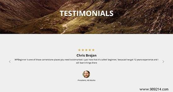 How to add rotating testimonials in WordPress