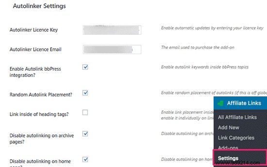 How to automatically link keywords with affiliate links in WordPress