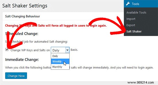 How to automatically change WordPress SALT keys