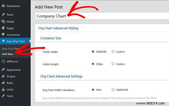 How to create your company organization chart in WordPress