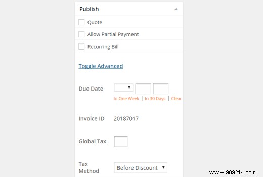 How to create customer invoices using WordPress