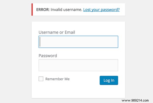 How to disable login suggestions in WordPress login error messages