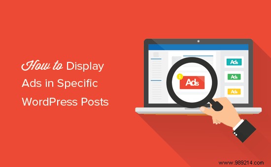 How to display ad units on specific posts in WordPress