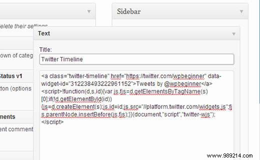 How to display recent tweets in WordPress with Twitter widgets