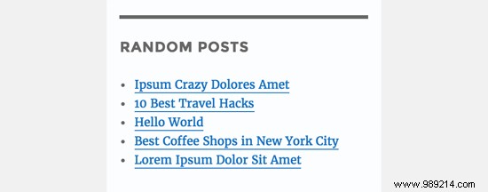 How to display random posts in WordPress