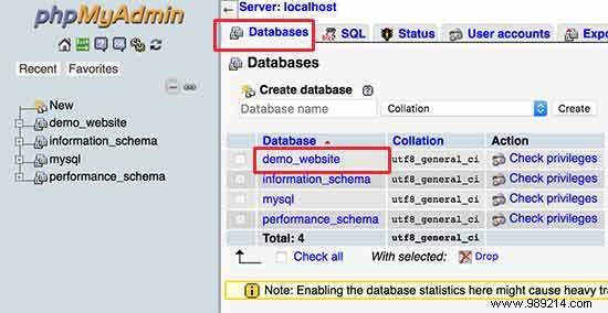 How to mirror WordPress database using phpMyAdmin