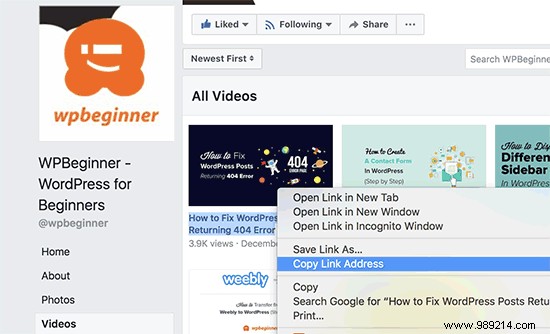 How to embed a Facebook video in WordPress