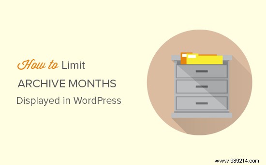 How to limit the number of months of archive displayed in WordPress