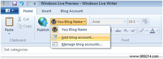 How to publish to WordPress remotely with Windows Live Writer