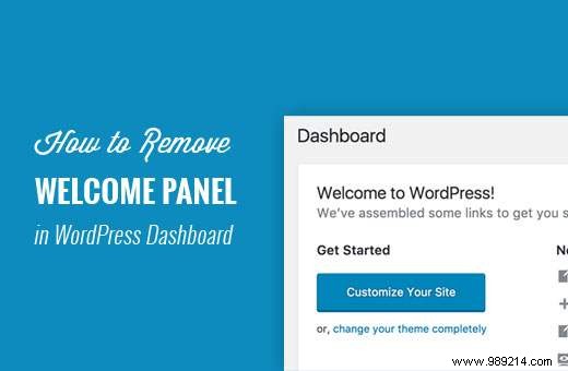 How to remove the welcome panel in the WordPress dashboard