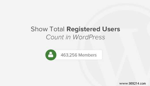 How to display the total number of registered users in WordPress