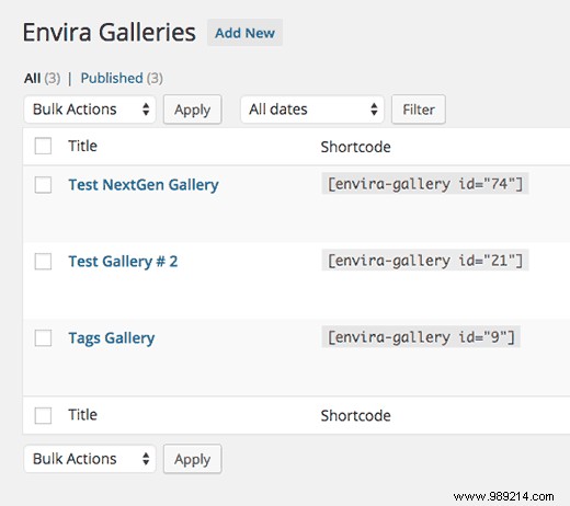 How to switch from NextGEN to Envira Gallery in WordPress