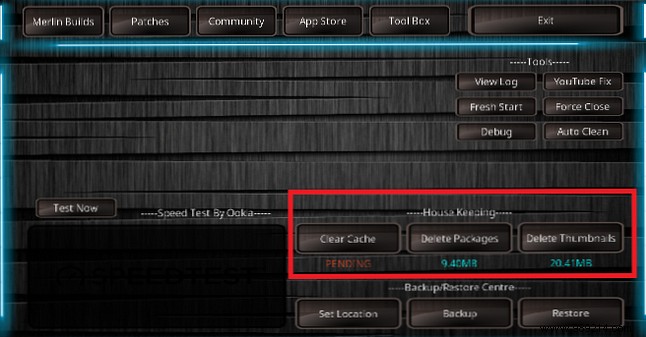 How to clear cache on Kodi