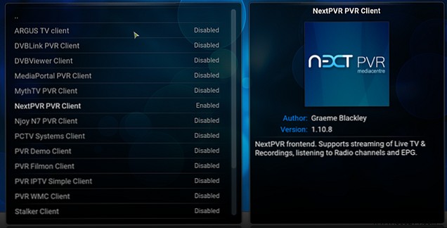 How to watch live streaming TV using Kodi and NextPVR