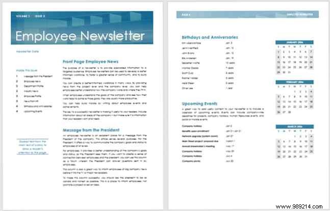 13 free newsletter templates you can print or email as PDF