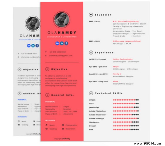 15 Free Creative Resume Templates for Photoshop and Illustrator