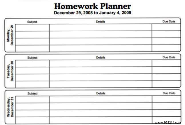 15 Checklist, Schedule and Planner Templates for Students