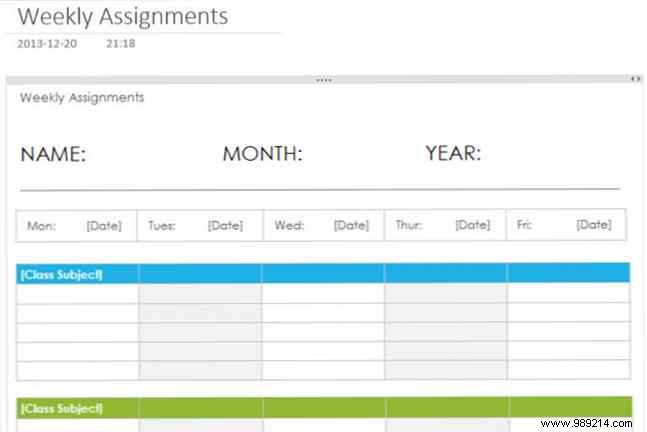 15 Checklist, Schedule and Planner Templates for Students