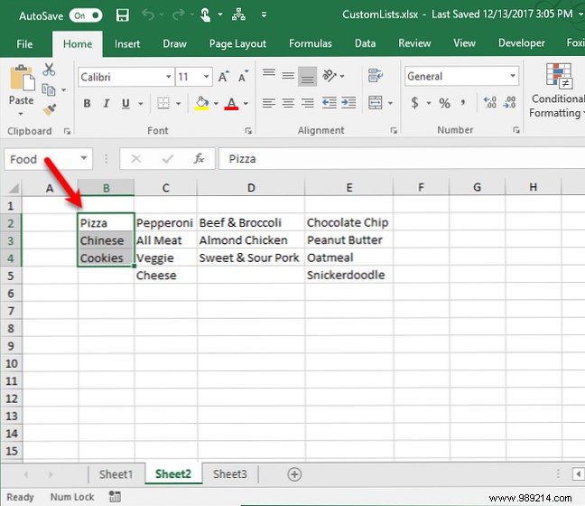 3 types of Excel lists to facilitate data entry