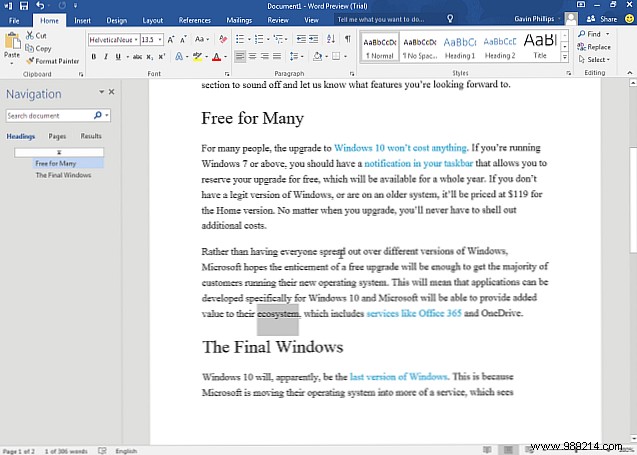 A Preview of Microsoft Office 2016 Smart and Subtle Changes