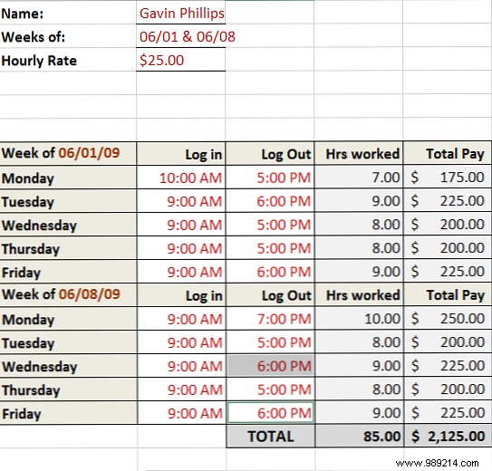 An Excel template for every occasion