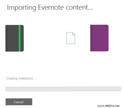 Export your notes from Evernote to OneNote for free premium features