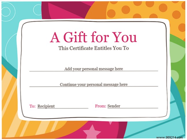 Get a free gift certificate template for Microsoft Office