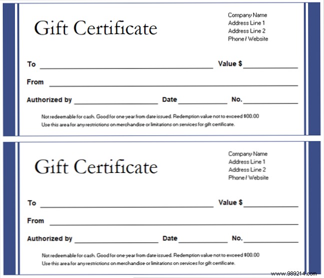 Get a free gift certificate template for Microsoft Office