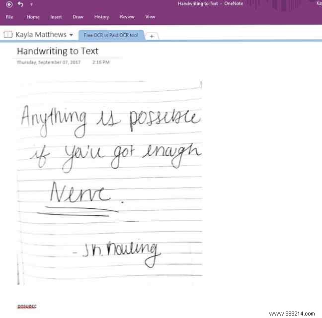 Free vs. Paid OCR Software Microsoft OneNote and Nuance OmniPage Compared