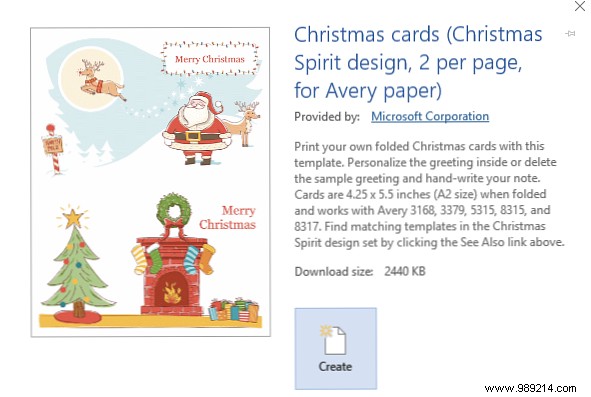 Find free Microsoft Office Christmas printable templates here