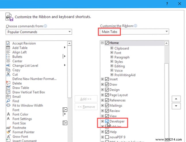 How to add the developer tab to the ribbon in Microsoft Word and Excel