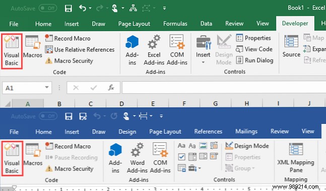 How to add the developer tab to the ribbon in Microsoft Word and Excel