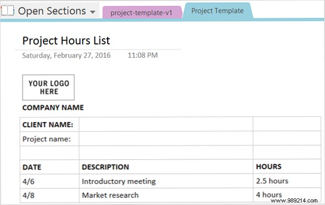 How to adopt OneNote templates for project management 