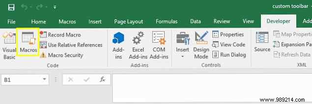 How to Build a Custom Excel Toolbar from VBA Macros 