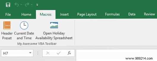 How to Build a Custom Excel Toolbar from VBA Macros 