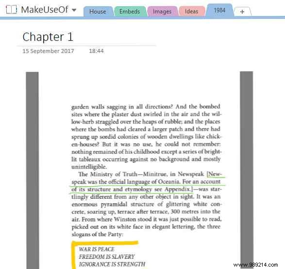 How to collect cliff notes with OneNote