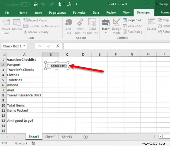 How to create a checklist in Excel