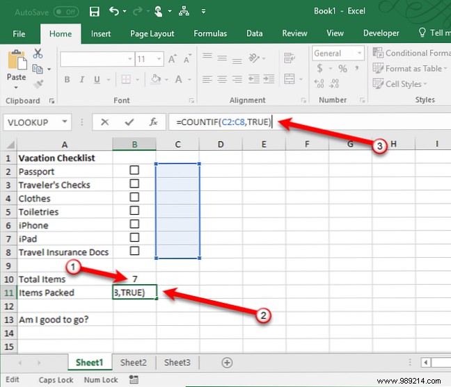 How to create a checklist in Excel