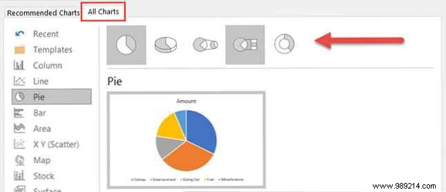 How to create a pie chart in Microsoft Excel