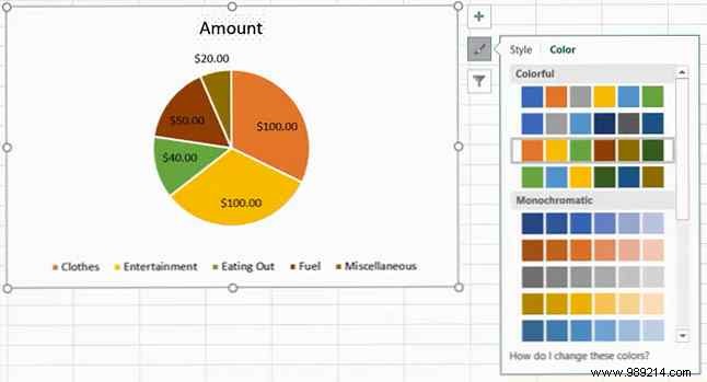 How to create a pie chart in Microsoft Excel