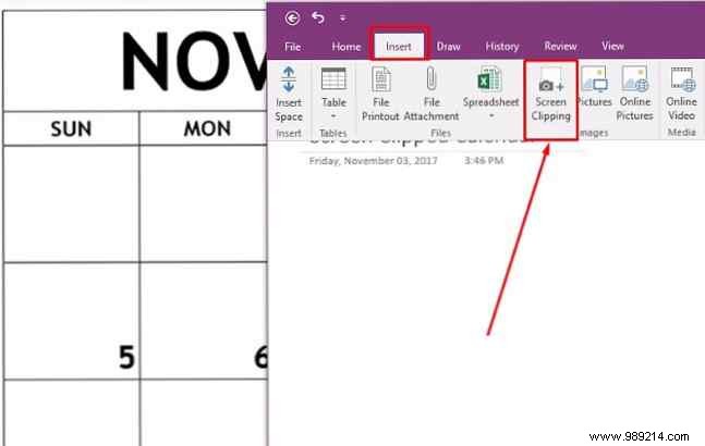 How to create a OneNote calendar template