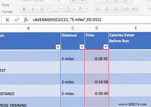 How to create a marathon training plan with Excel