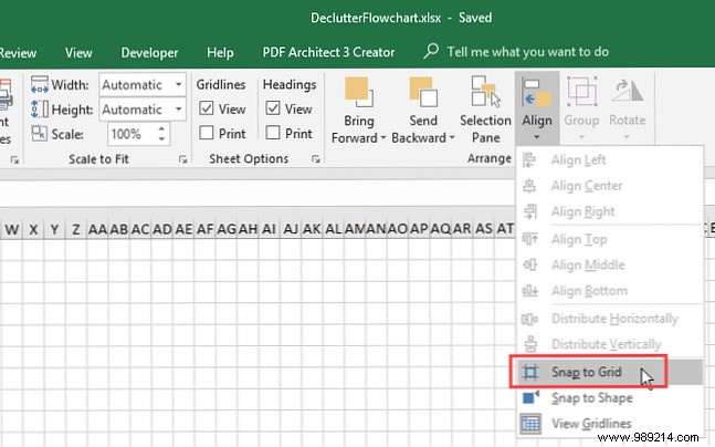 How to create a flowchart in Excel