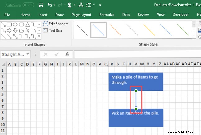 How to create a flowchart in Excel