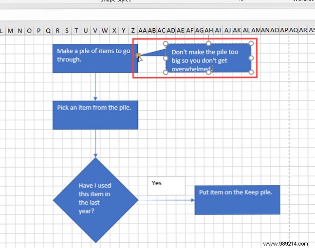 How to create a flowchart in Excel