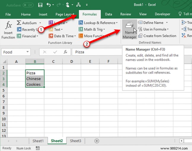 How to create a dropdown list in Excel