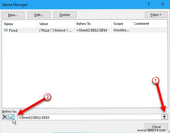 How to create a dropdown list in Excel